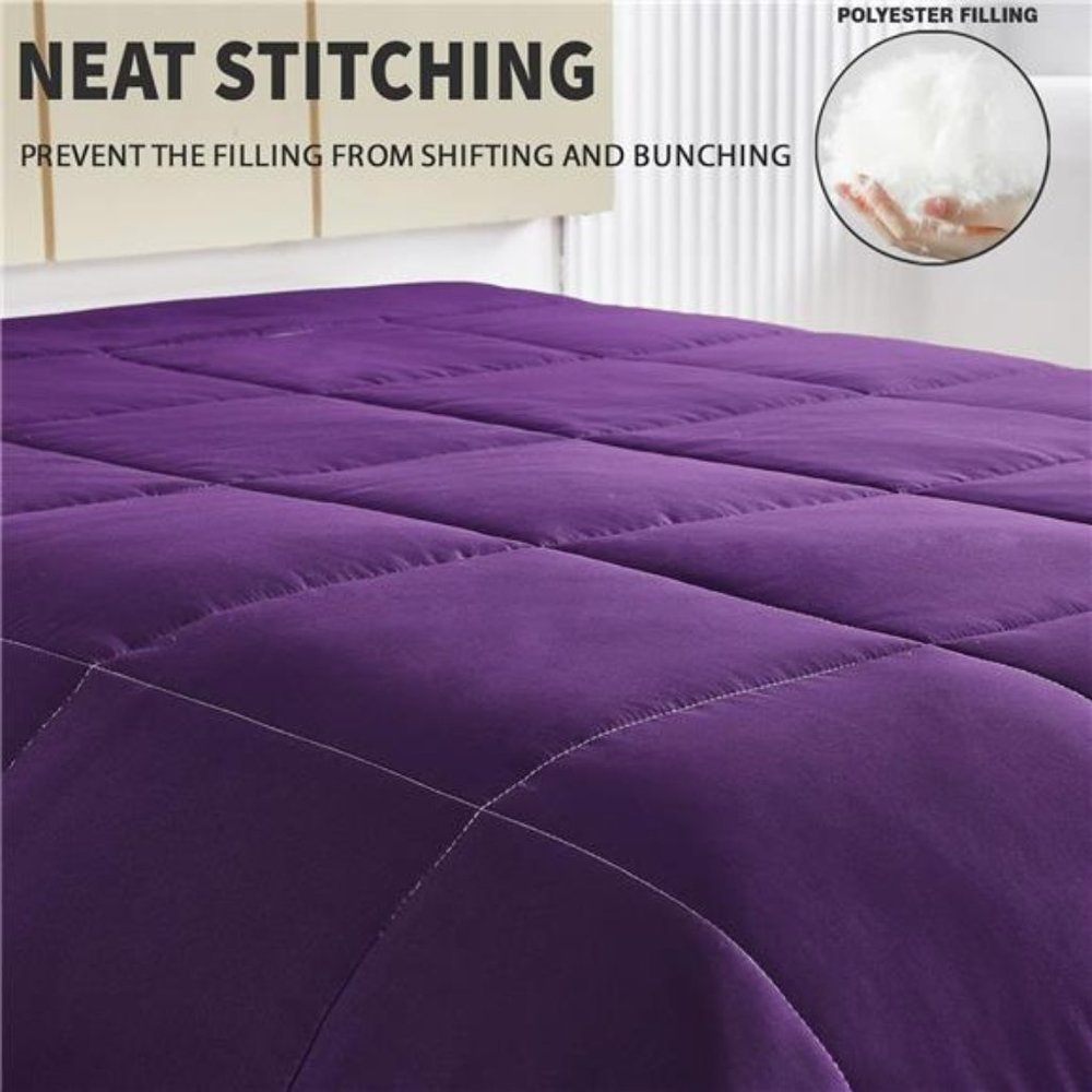 Lightweight Reversible 3-Piece Comforter Set All Seasons, Down Alternative - Picture 5 of 6